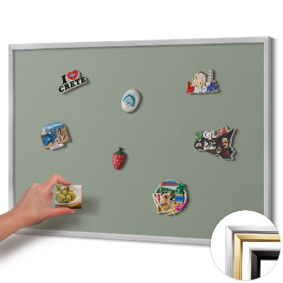 Magnettafel mit silbernem Rahmen Farbe Helloliv