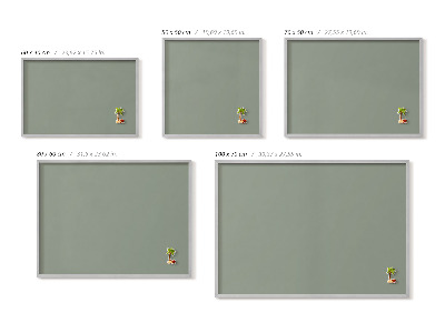 Magnettafel mit silbernem Rahmen Farbe Helloliv