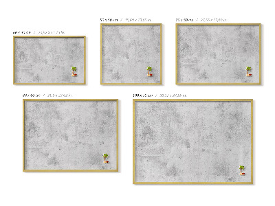 Magnettafel mit goldenem Rahmen Abgenutzte Betonstruktur