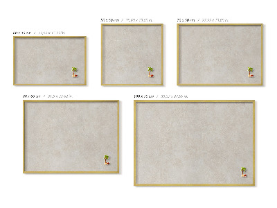 Magnettafel mit goldenem Rahmen Dezente Sandsteinstruktur