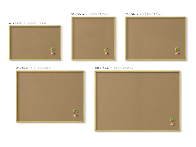 Magnettafel mit goldenem Rahmen Farbe Dunkelgelb