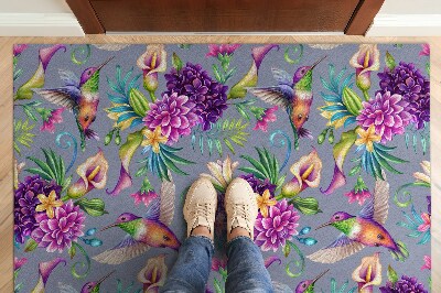 Fussmatte innen Blumen Vögel