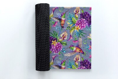 Fussmatte innen Blumen Vögel