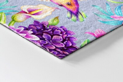 Fussmatte innen Blumen Vögel