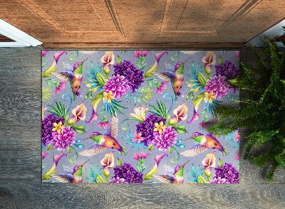 Fussmatte innen Blumen Vögel