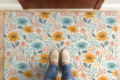 Fußmatte haustür Blumenmuster