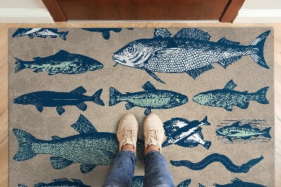 Fußmatte haustür Fischmuster
