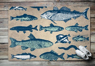 Fußmatte haustür Fischmuster