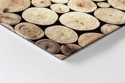Fußmatte haustür Holzstämme