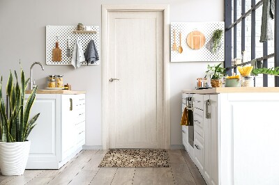 Fußmatte haustür Holzstämme