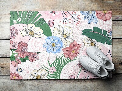 Fußmatte haustür Farbenfrohe Blumen