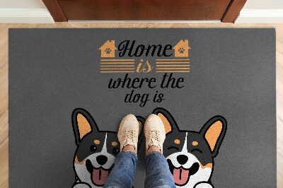 Fußmatte Home is where the dog is