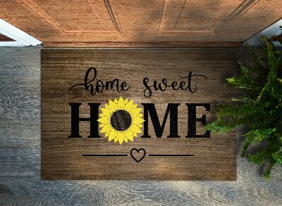 Fußmatte Home sweet home Sonnenblume