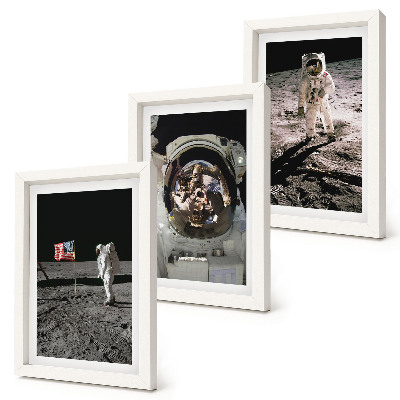 Fotowand Fotos von Astronauten, die auf dem Mond landen