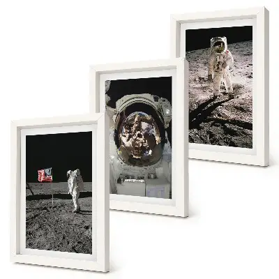 Fotowand mit einer Mondlandung von Astronauten