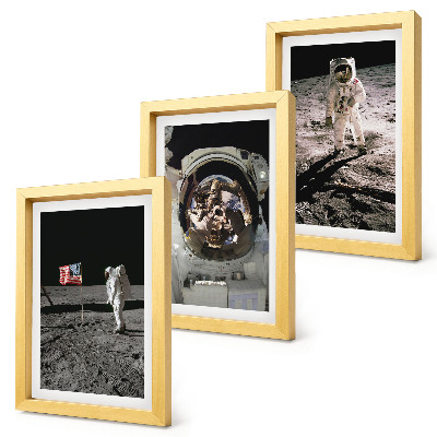 Fotowand Fotos von Astronauten, die auf dem Mond landen