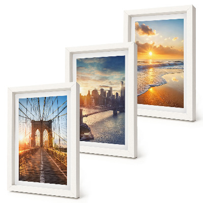 Bilderwand Brücken und Sonnenuntergänge in der Stadtlandschaft