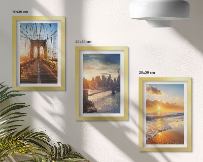 Bilderwand Brücken und Sonnenuntergänge in der Stadtlandschaft