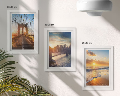 Bilderwand Brücken und Sonnenuntergänge in der Stadtlandschaft