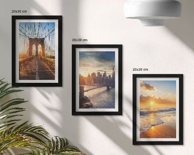 Bilderwand Brücken und Sonnenuntergänge in der Stadtlandschaft