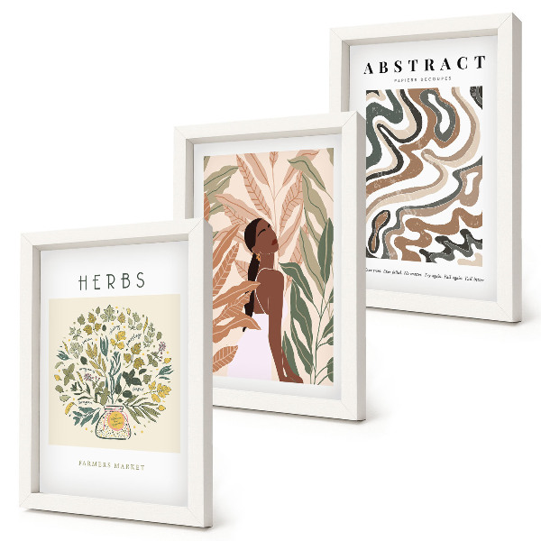 Bilderwand Boho-Ästhetik, minimalistische Pastellposter