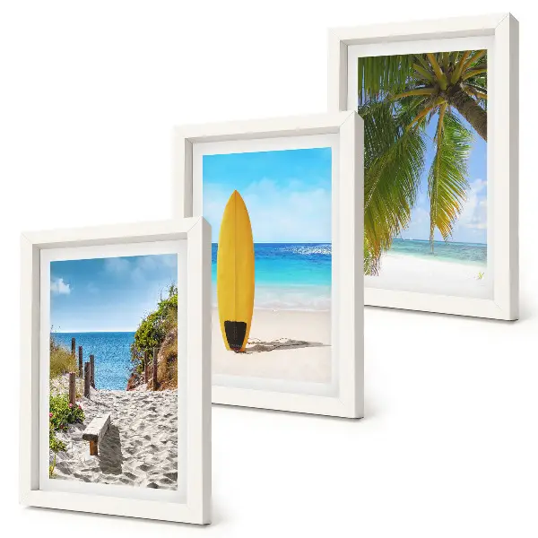 Fotowand mit Urlaubsansichten von Strand, Wellen und Palmen in den Tropen