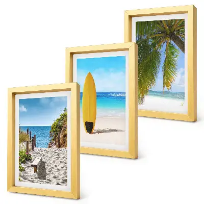 Fotowand mit Urlaubsansichten von Strand, Wellen und Palmen in den Tropen