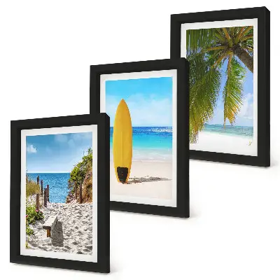 Fotowand mit Urlaubsansichten von Strand, Wellen und Palmen in den Tropen