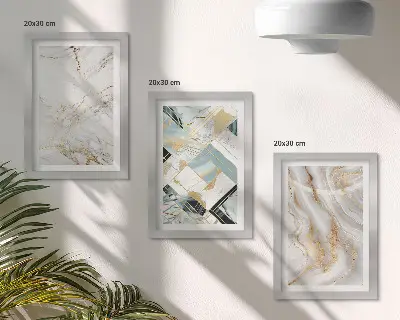 Bilderset mit Rahmen elegante und modische abstrakte Marmormuster