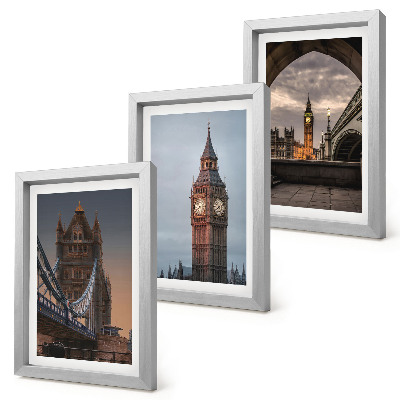 Bilderwand Ansichten von London mit der Brücke und Big Ben