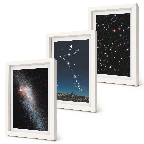 Bilderwand Weltraumlandschaften mit dem Sternbild Fische und Galaxien