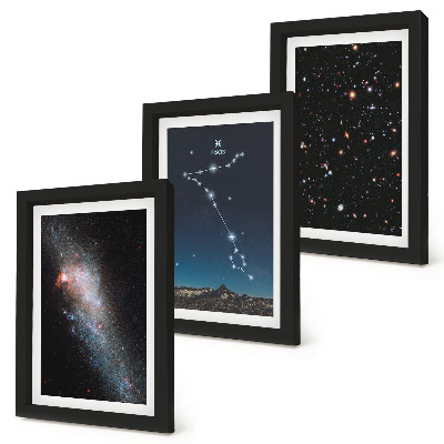 Bilderwand Weltraumlandschaften mit dem Sternbild Fische und Galaxien