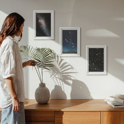 Fotowand Kosmische Landschaften von Galaxien und die Sternbilder des Widder-Tierkreises