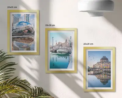 Fotowand Stadtarchitektur in Wasserspiegelung