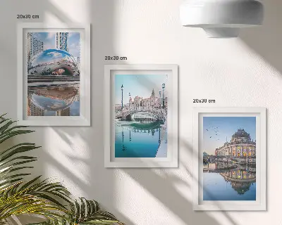 Fotowand Stadtarchitektur in Wasserspiegelung