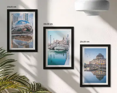 Fotowand Stadtarchitektur in Wasserspiegelung