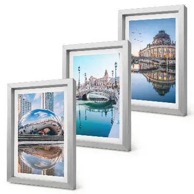 Fotowand Stadtarchitektur in Wasserspiegelung
