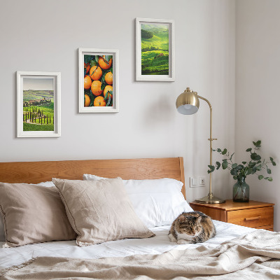 Bilderwand Italienische Landschaft mit Orangen und Natur