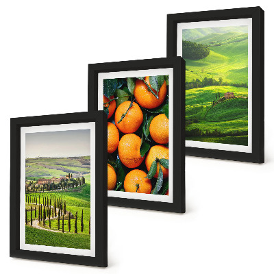 Bilderwand Italienische Landschaft mit Orangen und Natur