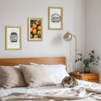Fotowand mit Küchenmotiven und saftigen Orangen