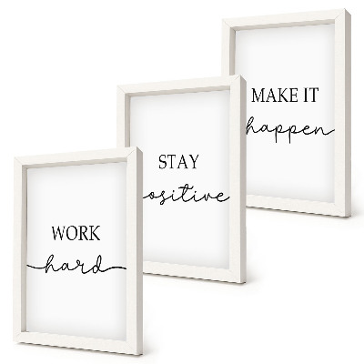 Bilderset mit rahmen Minimalistische Motivationszitate, die inspirieren