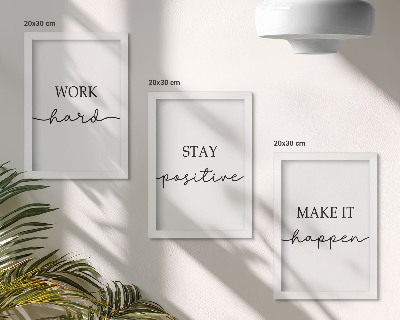 Bilderset mit rahmen Minimalistische Motivationszitate, die inspirieren
