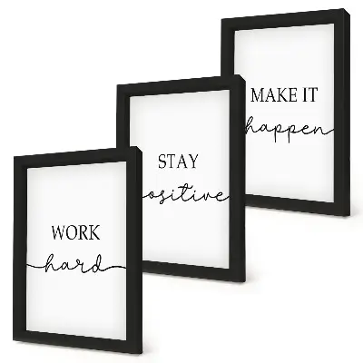 Bilderset mit Rahmen minimalistische Motive mit inspirierenden Zitaten