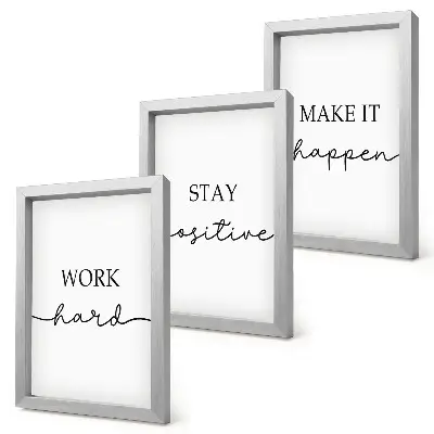 Bilderset mit Rahmen minimalistische Motive mit inspirierenden Zitaten