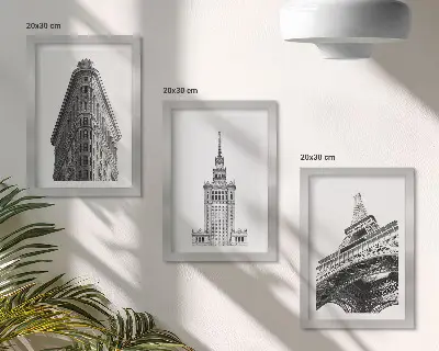 Bilderwand Architektur in minimalistischem Schwarz-Weiß