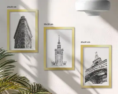 Bilderwand Architektur in minimalistischem Schwarz-Weiß