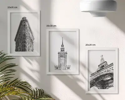 Bilderwand Architektur in minimalistischem Schwarz-Weiß
