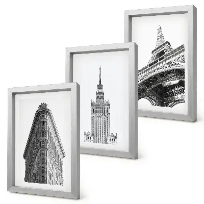 Bilderwand Architektur in minimalistischem Schwarz-Weiß
