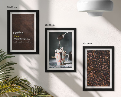 Bilderwand Definition eines Getränks aus Kaffeebohnen und Schlagsahne