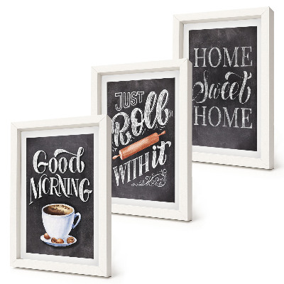 Fotowand Themen für die Küche zu Hause, Tafelbeschriftungen